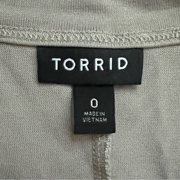 Torrid Beige Modal Short Sleeve Keyhole Shirt - Picture 6 of 7